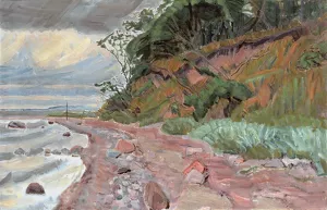Skovskraent Kongsore Oil painting by Niels Larsen Stevns