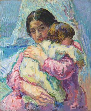 Maternite by Nikolai Alexandrovich Tarkhov Oil Painting