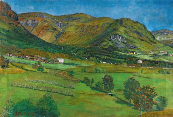Main Product Photo of Alhustunet, Jolster Painting by Nikolai Astrup