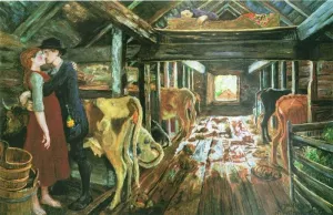 Fjosfrieri by Nikolai Astrup Oil Painting
