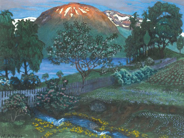 Main Product Photo of Juninatt I Haven  Painting by Nikolai Astrup