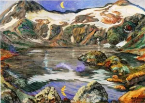 Kl. 2 Julinat painting by Nikolai Astrup