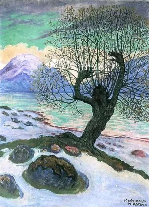 Martzmorgen Also Know as March Morning by Nikolai Astrup - Oil Painting Reproduction