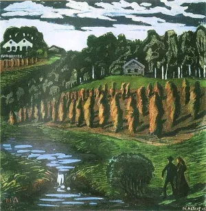 Small Grain Restorer by Nikolai Astrup - Oil Painting Reproduction