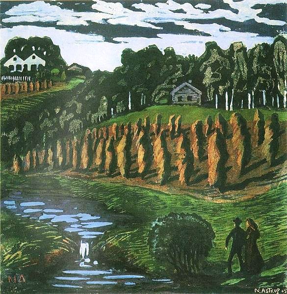 Main Product Photo of Small Grain Restorer Painting by Nikolai Astrup