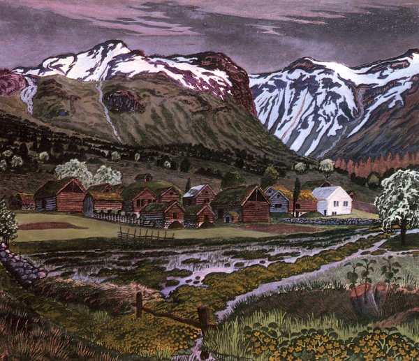 Main Product Photo of Soleienatt Painting by Nikolai Astrup