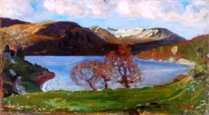 Spring Evening by Jolster Lake by Nikolai Astrup - Oil Painting Reproduction