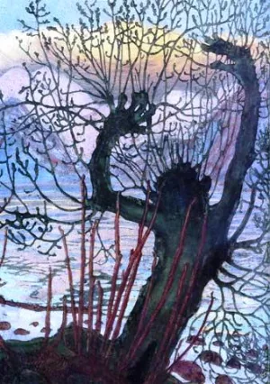 Spring Night and Willow by Nikolai Astrup Oil Painting