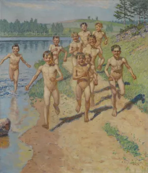 The Future Sportsmen Oil painting by Nikolai Bogdanov-Belsky