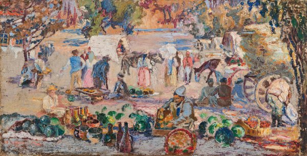 Main Product Photo of Crimean Market Painting by Nikolai Ivanovich Kulbin