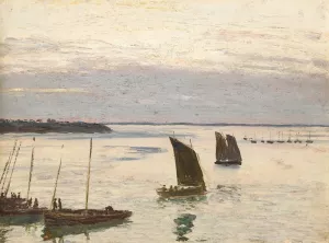 At The Pier by Nikolai Nikanorovich Dubovskoy Oil Painting