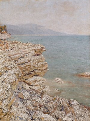 Cliffs by Nikolai Nikanorovich Dubovskoy Oil Painting