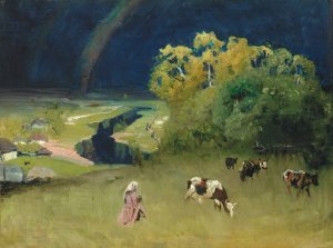 The Rainbow by Nikolai Nikanorovich Dubovskoy Oil Painting