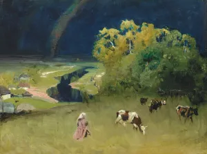 The Rainbow by Nikolai Nikanorovich Dubovskoy Oil Painting