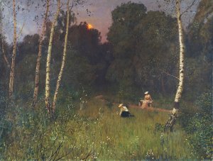 Twilight by Nikolai Nikanorovich Dubovskoy Oil Painting