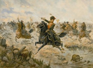To Victory! by Nikolai Semenovich Samokish Oil Painting