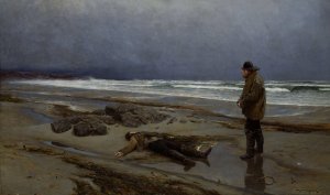 Drifted Ashore by Nikolai Ulfsten Oil Painting
