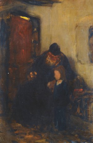 Grandfather And Child by Nikolaos Gyzis Oil Painting