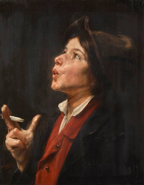 Up to mischief by Nikolaos Gyzis - Hand-Painted Oil Painting Reproduction