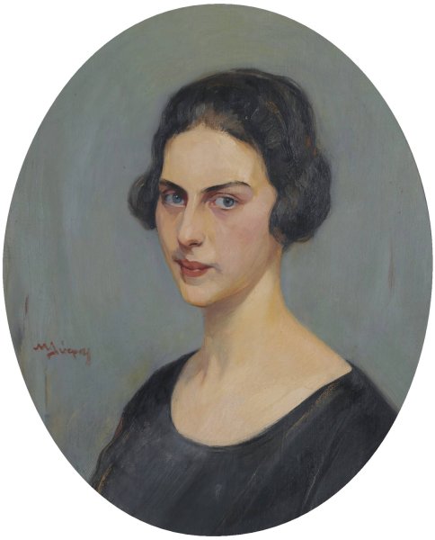 Portrait of A  Woman by Nikolaos Lytras - Hand-Painted Oil Painting Reproduction