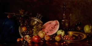 Still Life with Fruit by Nikolaos Wokos Oil Painting