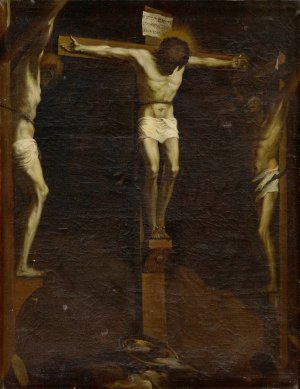 Crucifixion of Christ by Nikolaus Bernoulli The Younger Oil Painting