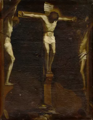 Crucifixion of Christ by Nikolaus Bernoulli The Younger Oil Painting