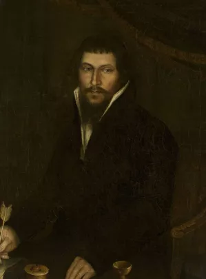 Portrait Of A Man With A Goose Quill In His Hand by Nikolay Argunov Oil Painting