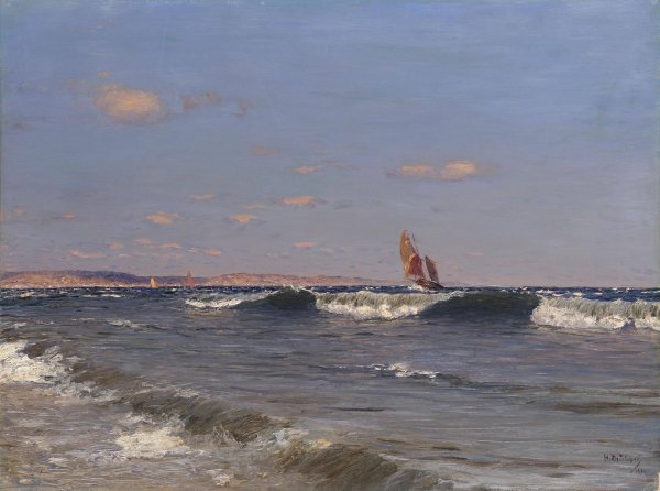 Breaking Wave  by Nikolay Nikanorovich Dubovskoy - Hand-Painted Oil Painting Reproduction