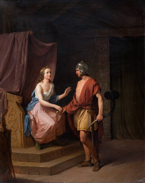 Heimdal Returns Brisingamen to Freya  by Nils Andresson - Hand-Painted Oil Painting Reproduction