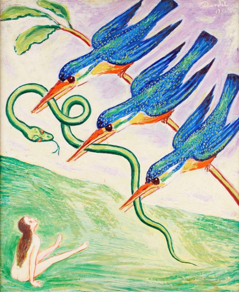 Den bortrovade ormen  by Nils Dardel - Hand-Painted Oil Painting Reproduction