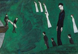 Den drunknade flickan I by Nils Dardel Oil Painting