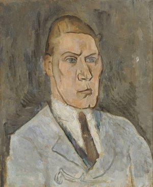 Gustaf HellstrOm, 1882-1953, fOrfattare by Nils Dardel Oil Painting