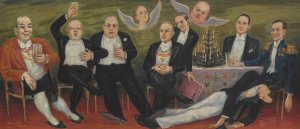 Lilla Julaftonsklubben by Nils Dardel Oil Painting
