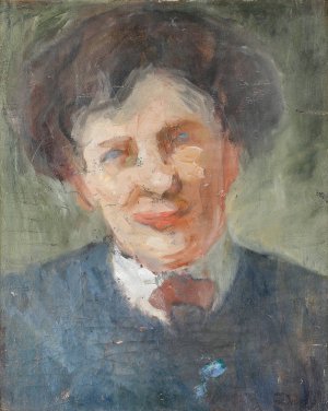 Olja pa duk by Nils Dardel Oil Painting