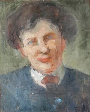 Olja pa duk by Nils Dardel Oil Painting