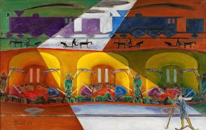 Transsibiriska expressen by Nils Dardel Oil Painting