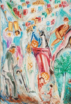 Turisten pa Teneriffa by Nils Dardel Oil Painting