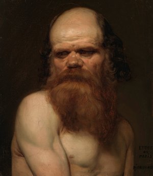 Bearded Man, Modelsketch by Nils Jakob Olsson Blommer Oil Painting