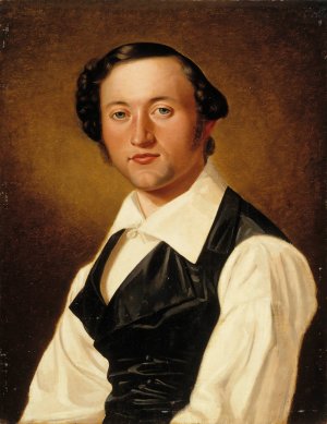 Johan Knutson by Nils Jakob Olsson Blommer Oil Painting