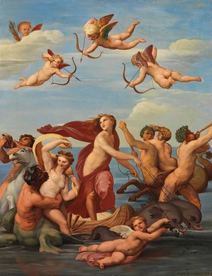 The Triumph Of Galatea by Nils Jakob Olsson Blommer Oil Painting