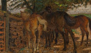 By the Wall by Nils Kreuger Oil Painting