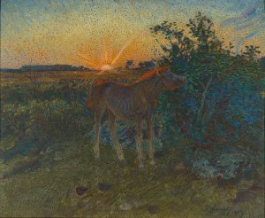 Foal by Nils Kreuger Oil Painting