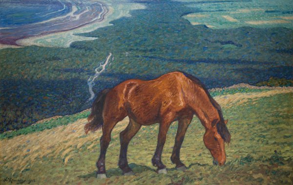 Main Product Photo of Grazing Horse  Painting by Nils Kreuger
