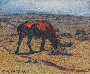 Heiffers by Nils Kreuger Oil Painting