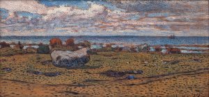 Stones on the Beach by Nils Kreuger Oil Painting