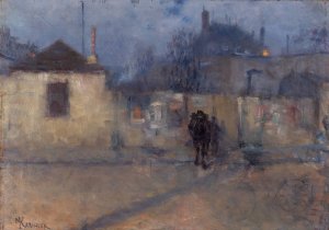 Street in Montparnasse, Paris by Nils Kreuger Oil Painting