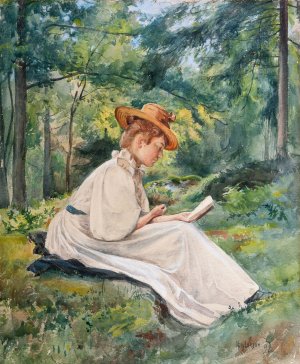 Mjolkerodsskogen by Nils Larsson Oil Painting