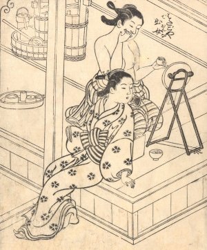 The Toilet by Nishikawa Sukenobu Oil Painting
