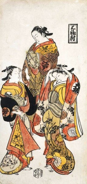 Main Product Photo of Courtesans of the Three Cities Painting by Nishimura Shigenaga